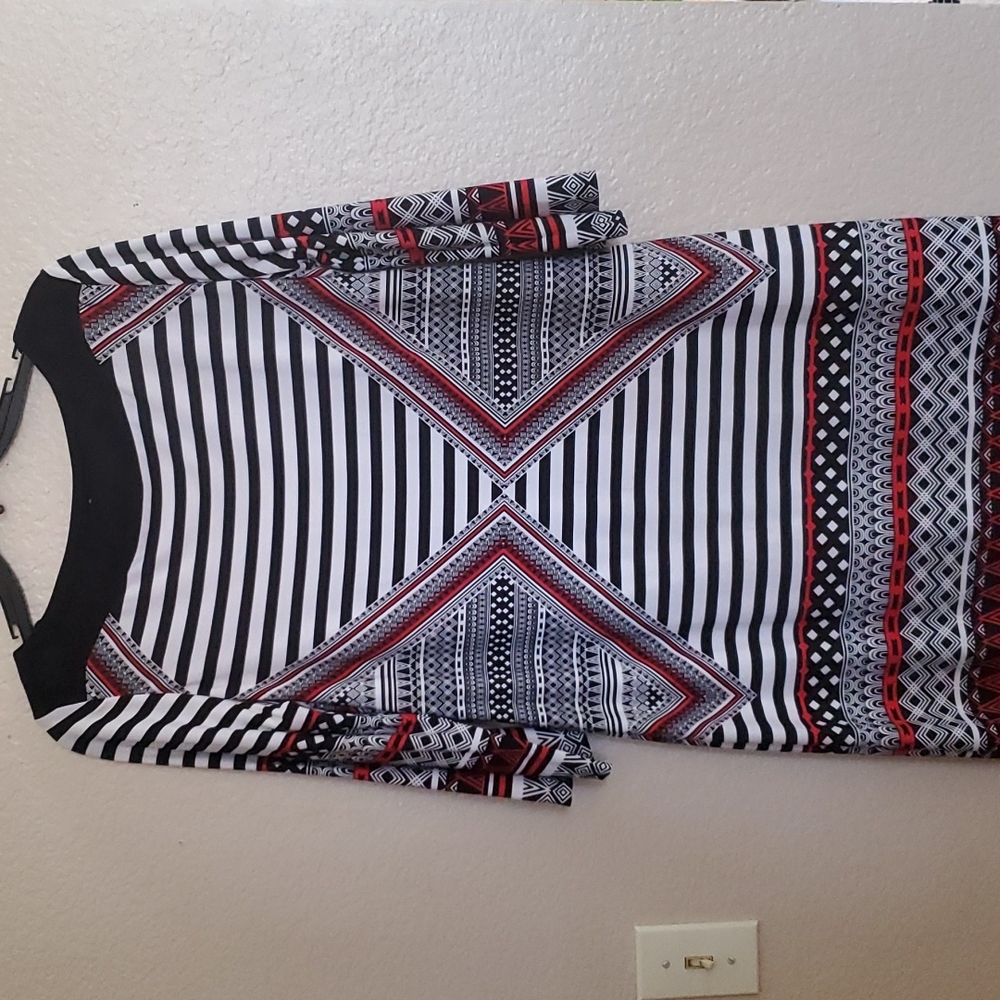 Rinni Nicole Dress, size 8, black and red